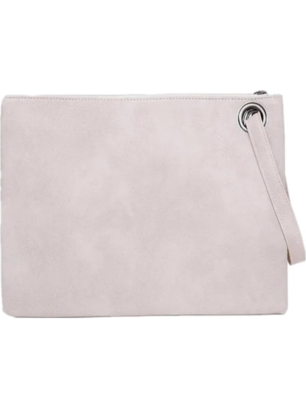Women's Beige Evening Clutch Purse Envelope Zipper Handbag Shoulder Bag